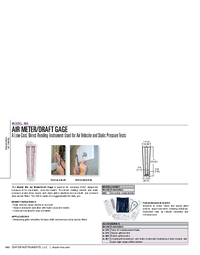 Thumbnail of document Data Sheet - 460 Air Meter/Draft Gage